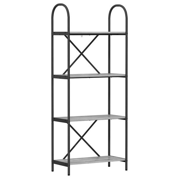 vidaXL Bookshelf Grey Sonoma 60 x 30 x 146 cm Engineered wood