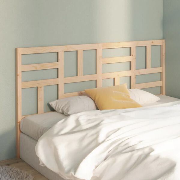 vidaXL Bed Headboard 206x4x104 cm Solid Wood Pine