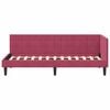 vidaXL Corner Bed Frame with Headboard Wine Red 80 cm x 200 cm Velvet