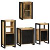 vidaXL Bathroom Furniture Set with Shelf 4 pcs Brown Solid Mango Wood