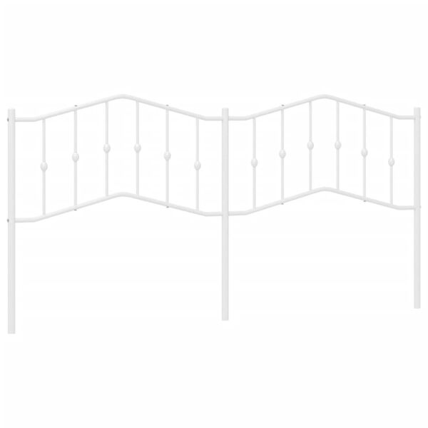 vidaXL Metal Headboard White 200 cm