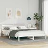 vidaXL Bed Frame with Headboard White 160 x 210 cm Solid Pine Wood