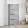 vidaXL Shoe Cabinet with 4 Flip-Drawers Concrete Grey 80x21x163.5 cm