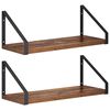 vidaXL Wall Shelves 2 pcs Old Wood 40 x 16 x 15.5 cm