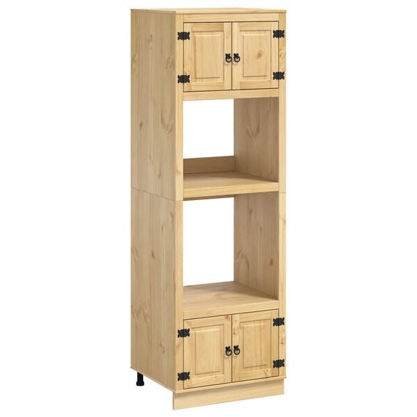 vidaXL Cabinet SKI Honey Brown 66 x 58 x 207 cm Solid Pine Wood