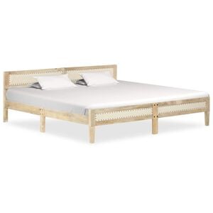 vidaXL Bed Frame without Mattress Solid Mango Wood 200 cm