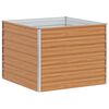 vidaXL Garden Raised Bed 100x100x77 cm Galvanized Steel Silver