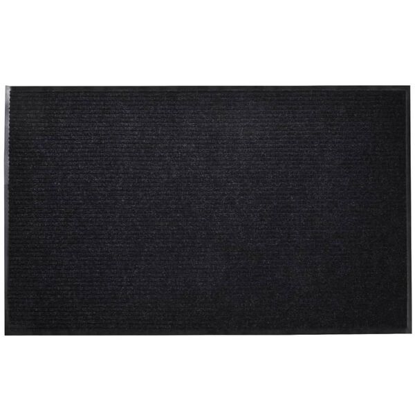 vidaXL Door Mat Black 90 x 150 cm PVC