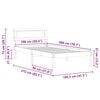 vidaXL Bed Frame with Headboard White 100 x 200 cm Solid Pine Wood
