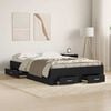 vidaXL Bed Frame with Drawers Black oak 120 x 190 cm Engineered wood