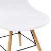vidaXL Dining Chairs 6 pcs White Plastic