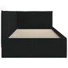 vidaXL Corner Bed Frame with Headboard Black 90 x 200 cm Fabric