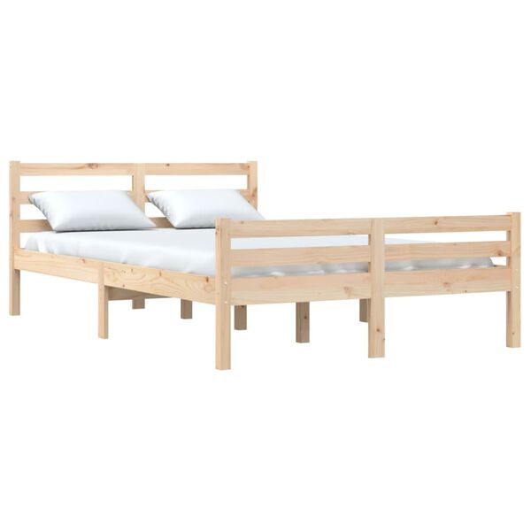 vidaXL Bed Frame without Mattress Solid Wood 160x200 cm