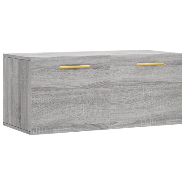 vidaXL Wall Cabinet Grey Sonoma 80x36.5x35 cm Engineered Wood