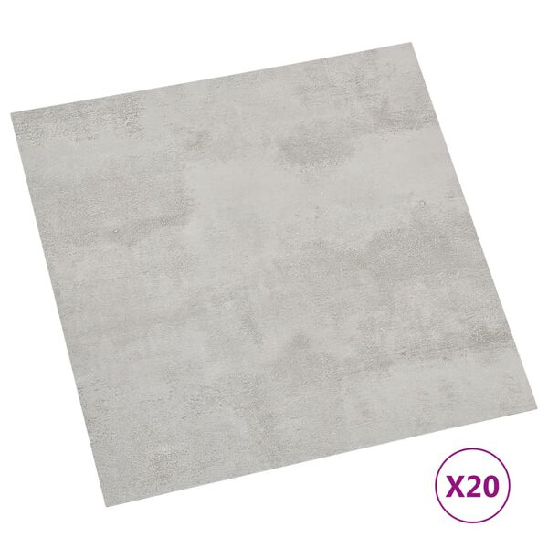 vidaXL Self-adhesive Flooring Planks 20 pcs PVC 1.86 m² Light Grey