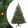 vidaXL Artificial Christmas Tree with 150 LEDs Green 150 cm PE and PVC