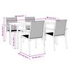 vidaXL 5 Piece Garden Dining Set Black Textilene and Steel