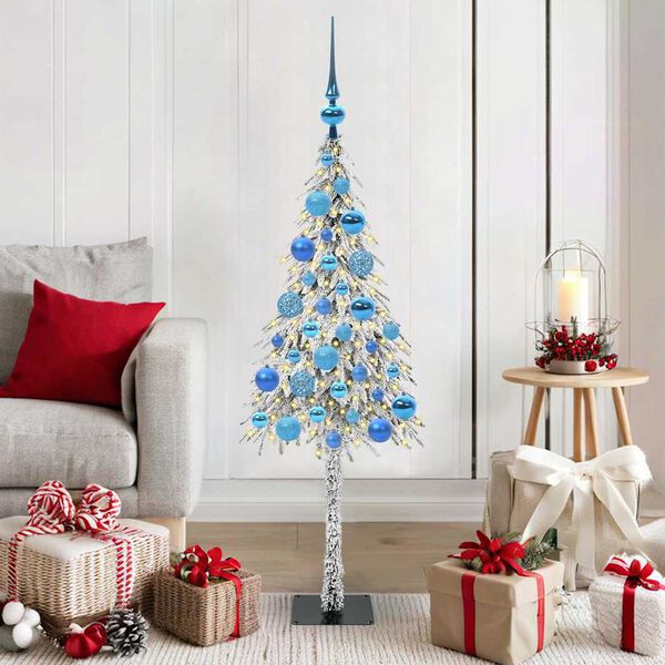 vidaXL Christmas Tree with 150 LEDs White 120 cm PE and Steel