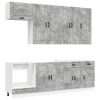 vidaXL Kitchen Unit PORTO 8 pcs Concrete Grey Engineered Wood
