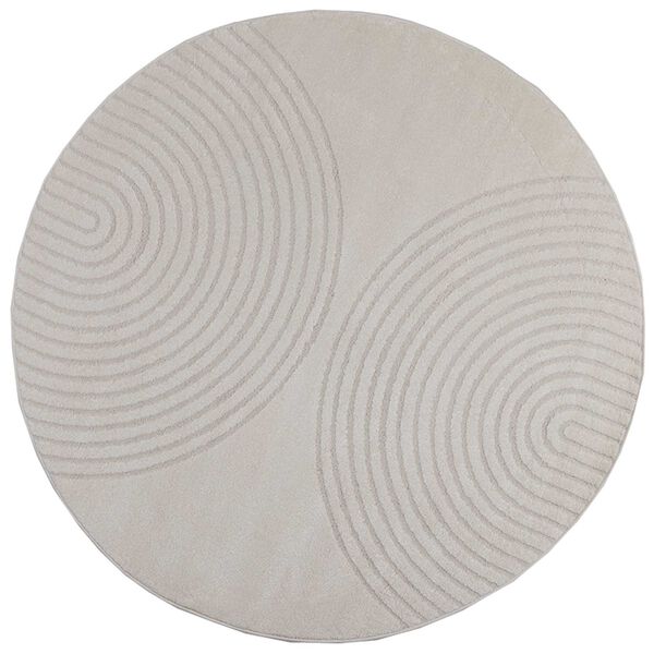 vidaXL Area Rugs Round Cream &Oslash; 160 CM