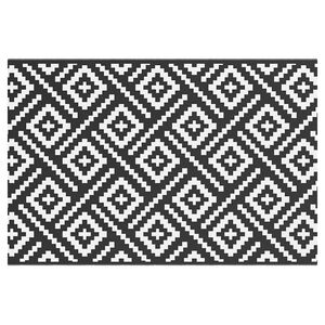 vidaXL Outdoor Carpet ARAKIL White and Black 120x180 cm PP
