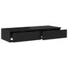 vidaXL Bed Drawers Black Oak 100 x 36.5 x 16.5 cm Engineered Wood