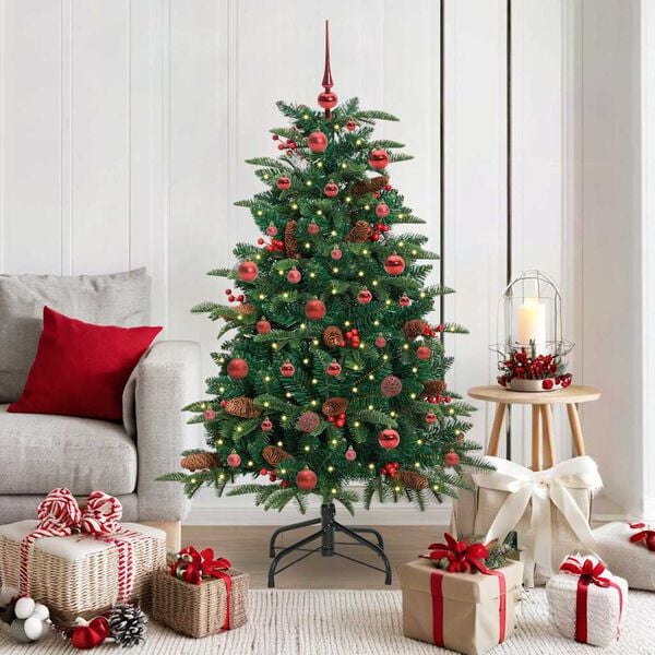 vidaXL Artificial Christmas Tree with 150 LEDs with Stand Green 150 cm