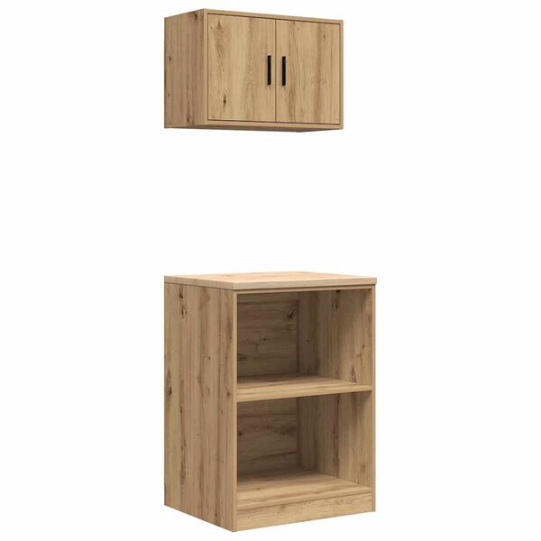 vidaXL Garage Cabinets 2 pcs Artisan Oak Engineered Wood