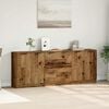 vidaXL Sideboards 3 pcs Old Wood 60x30x70 cm Engineered Wood