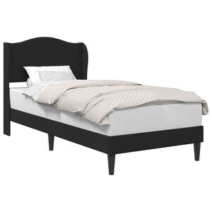 vidaXL Bed Frame with Headboard Black 90 x 190 cm Faux Leather