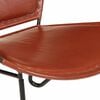 vidaXL Chair Brown Real Leather