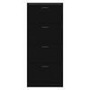 vidaXL Shoe Cabinet Black 63x24x147 cm Engineered Wood