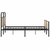 vidaXL Metal Bed Frame without Mattress Smoked Oak 180x200 cm Super King