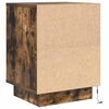 vidaXL Bedside Cabinet with LED Lights&nbsp;Smoked Oak 38x34x50 cm