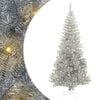 vidaXL Christmas Tree with LED Light Silver 180 cm PET and Steel