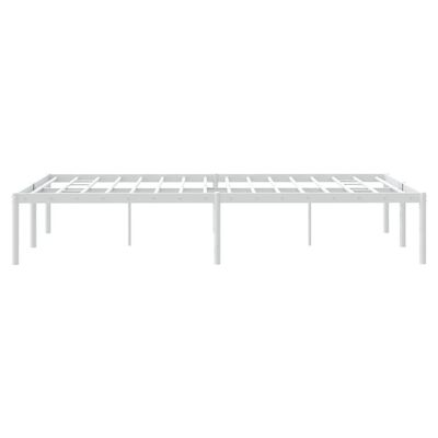 vidaXL Metal Bed Frame White 120x190 cm Small Double