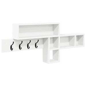 vidaXL Wall-Mounted Coat Rack White 100 x 12 x 43.5 cm