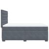 vidaXL Box Spring Bed with Mattress Dark Grey 140x190 cm Velvet