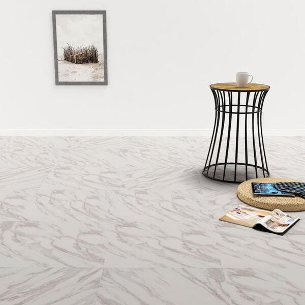 vidaXL Self-adhesive Flooring Planks 20 pcs PVC 1.86 m² White Marble