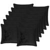 vidaXL Throw Pillow 12 pcs HOUTEN Black 50 x 50 cm Flannel