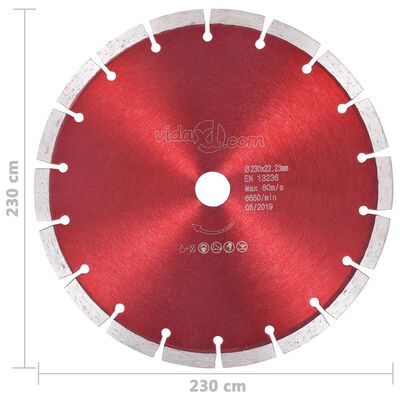 vidaXL Diamond Cutting Disc Steel 230 mm