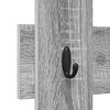 vidaXL Wall-Mounted Coat Rack Wall-mounted Grey Sonoma 60 x 3 x 82 cm