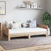 vidaXL Pull-out Day Bed Natural 180 x 200 cm Solid Pine Wood