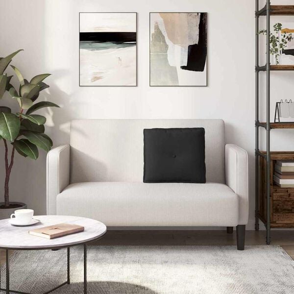 vidaXL Back Pillow Black 50 x 45 cm Microfibre Fabric