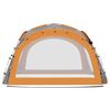vidaXL Party Tent with LED and 4 Sidewalls 3.6x3.6x2.3 m Grey&Orange