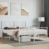 vidaXL Metal Bed Frame without Mattress with Footboard White 140x190cm