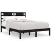 vidaXL Bed Frame without Mattress Black 120x190 cm Solid Wood