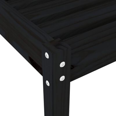 vidaXL Sun Loungers 2 pcs Black 199.5x60x74 cm Solid Wood Pine