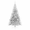 vidaXL Artificial Pre-lit Christmas Tree Silver 210 cm PET