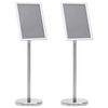 vidaXL Poster Stands 2 pcs Silver 32.5x 24 x 78 cm Aluminium alloy